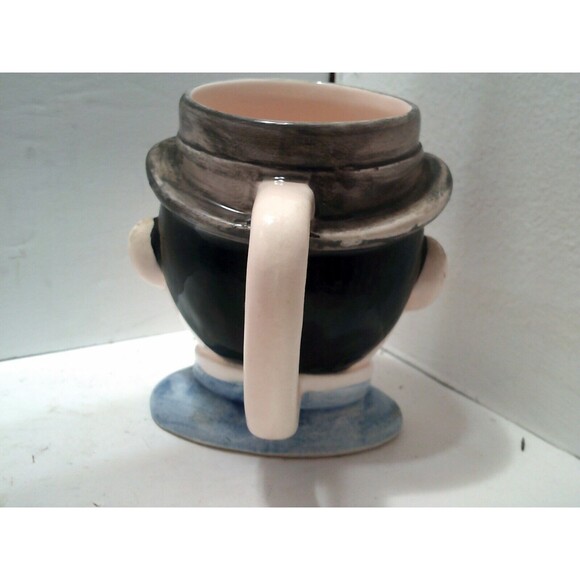 Quon Quon Mug Cup Toby Style Japan Figural Vtg 1981 Chaplin Mustache - Picture 2 of 6